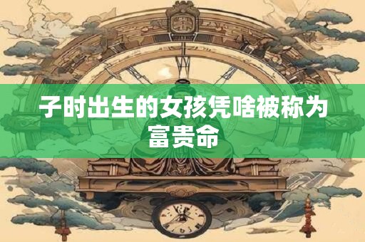 子时出生的女孩凭啥被称为富贵命