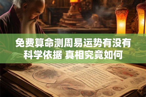 免费算命测周易运势有没有科学依据 真相究竟如何