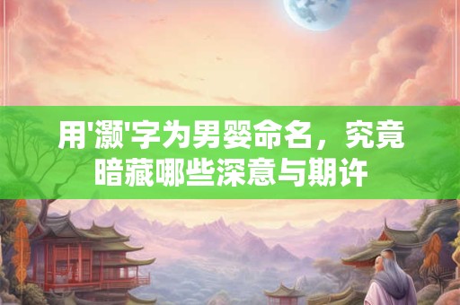 用'灏'字为男婴命名，究竟暗藏哪些深意与期许