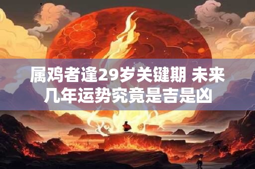 属鸡者逢29岁关键期 未来几年运势究竟是吉是凶
