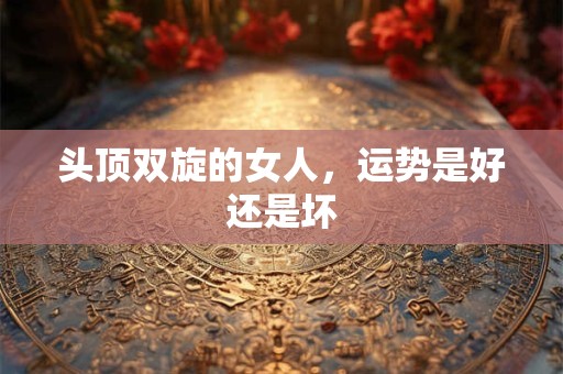 头顶双旋的女人，运势是好还是坏