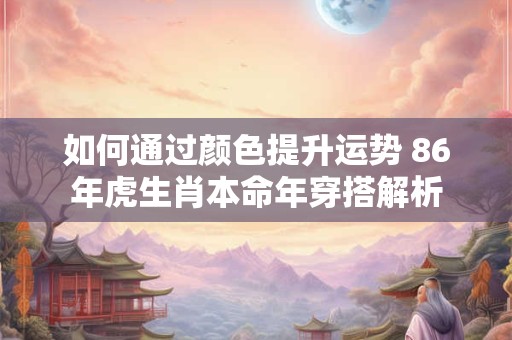 如何通过颜色提升运势 86年虎生肖本命年穿搭解析