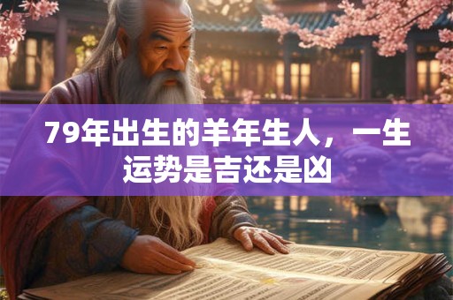 79年出生的羊年生人，一生运势是吉还是凶