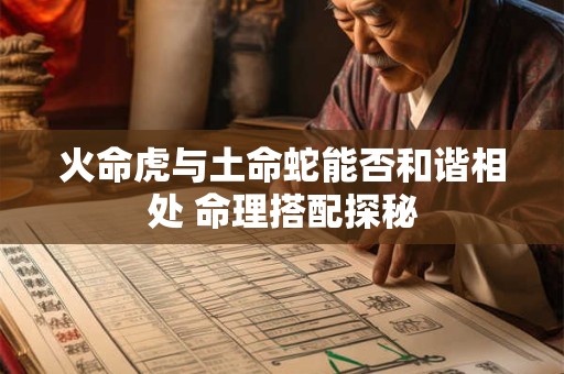 火命虎与土命蛇能否和谐相处 命理搭配探秘