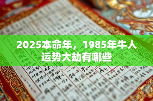 2025本命年，1985年牛人运势大劫有哪些