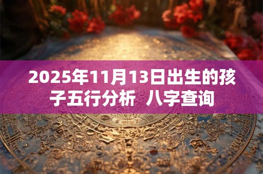 2025年11月13日出生的孩子五行分析  八字查询