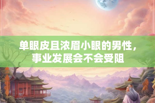 单眼皮且浓眉小眼的男性，事业发展会不会受阻