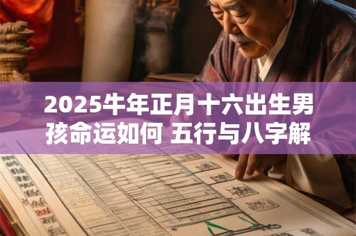 2025牛年正月十六出生男孩命运如何 五行与八字解析揭秘