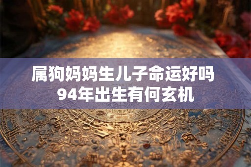 属狗妈妈生儿子命运好吗 94年出生有何玄机 属狗妈妈生儿子命运好吗 94年出生有何玄机