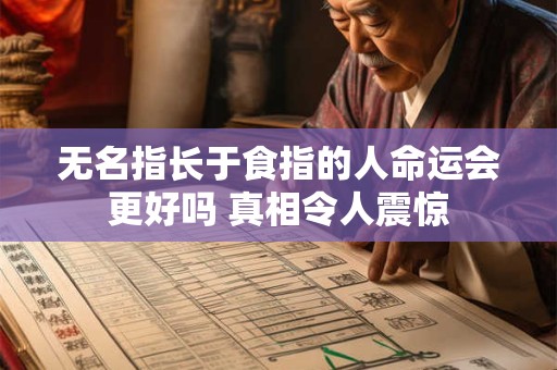 无名指长于食指的人命运会更好吗 真相令人震惊