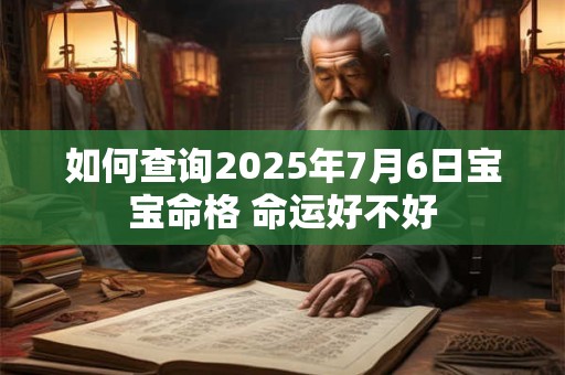 如何查询2025年7月6日宝宝命格 命运好不好