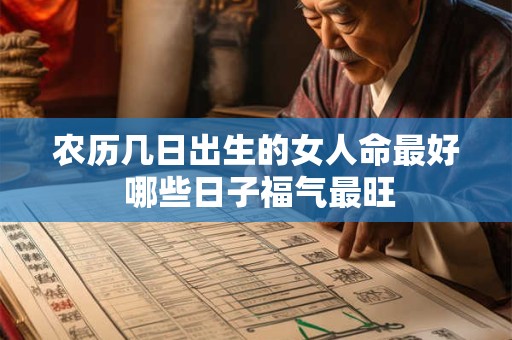 农历几日出生的女人命最好 哪些日子福气最旺