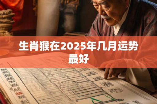 生肖猴在2025年几月运势最好