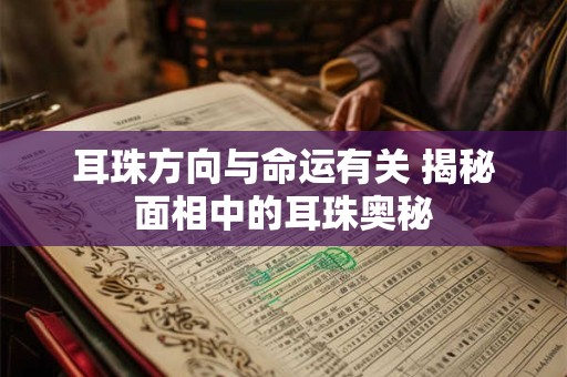 耳珠方向与命运有关 揭秘面相中的耳珠奥秘