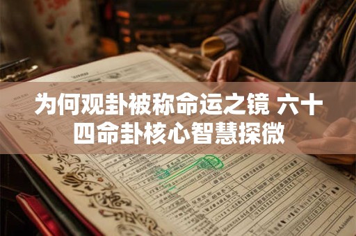 为何观卦被称命运之镜 六十四命卦核心智慧探微