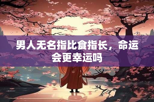 男人无名指比食指长，命运会更幸运吗
