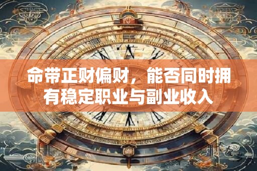 命带正财偏财，能否同时拥有稳定职业与副业收入