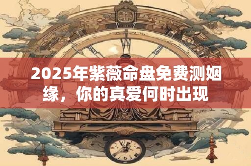 2025年紫薇命盘免费测姻缘，你的真爱何时出现