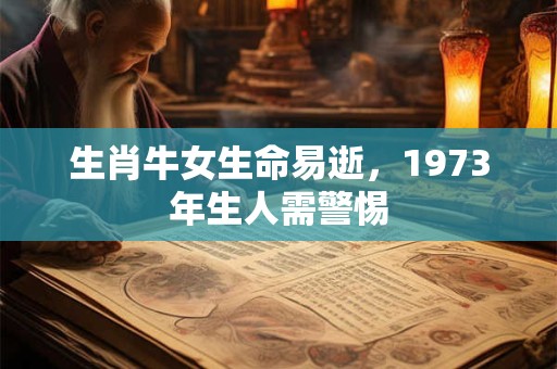 生肖牛女生命易逝，1973年生人需警惕