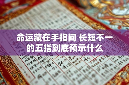 命运藏在手指间 长短不一的五指到底预示什么