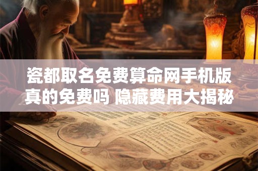 瓷都取名免费算命网手机版真的免费吗 隐藏费用大揭秘