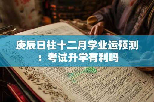 庚辰日柱十二月学业运预测：考试升学有利吗