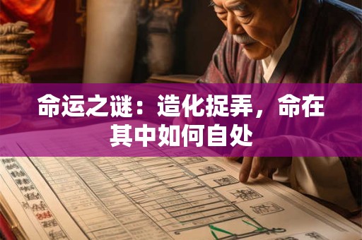 命运之谜：造化捉弄，命在其中如何自处