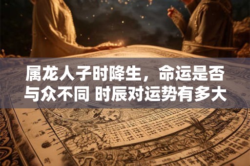 属龙人子时降生，命运是否与众不同 时辰对运势有多大影响