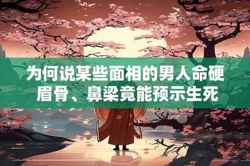 为何说某些面相的男人命硬 眉骨、鼻梁竟能预示生死劫数