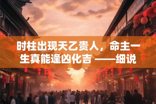 时柱出现天乙贵人，命主一生真能逢凶化吉 ——细说贵人星的命运加持