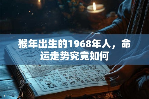 猴年出生的1968年人，命运走势究竟如何