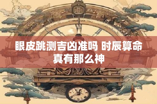 眼皮跳测吉凶准吗 时辰算命真有那么神