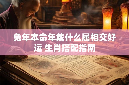 兔年本命年戴什么属相交好运 生肖搭配指南