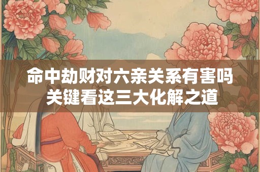 命中劫财对六亲关系有害吗 关键看这三大化解之道