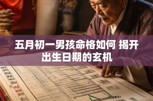 五月初一男孩命格如何 揭开出生日期的玄机