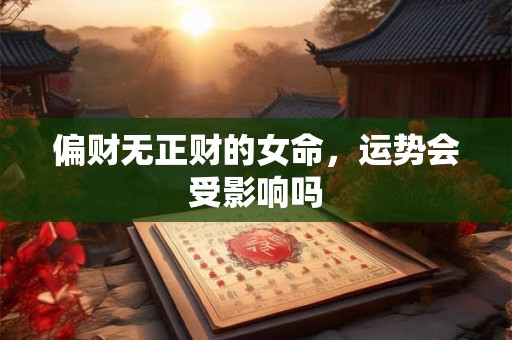 偏财无正财的女命，运势会受影响吗