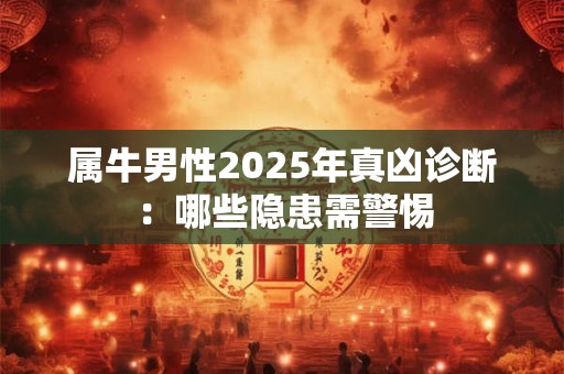 属牛男性2026年真凶诊断:哪些隐患需警惕 属牛男性2026年真凶诊断:哪些隐患需警惕