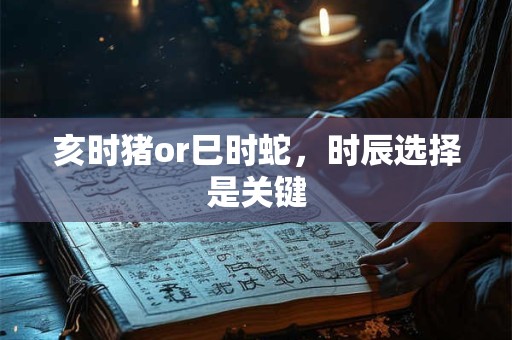亥时猪or巳时蛇,时辰选择是关键 亥时猪or巳时蛇,时辰选择是关键