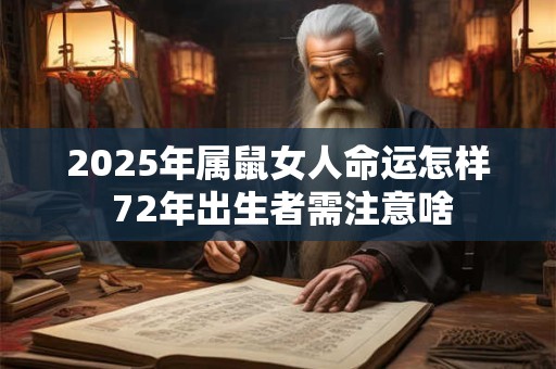 2025年属鼠女人命运怎样 72年出生者需注意啥