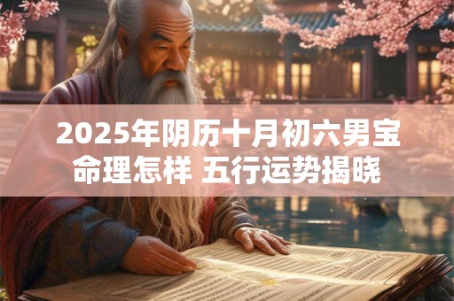 2025年阴历十月初六男宝命理怎样 五行运势揭晓
