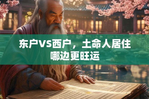 东户VS西户，土命人居住哪边更旺运