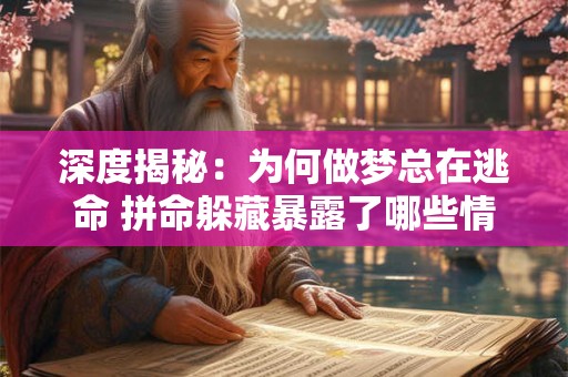 深度揭秘：为何做梦总在逃命 拼命躲藏暴露了哪些情绪