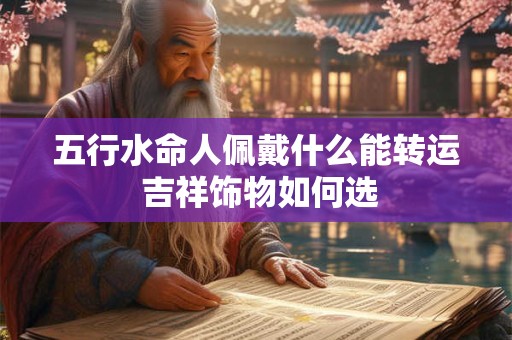五行水命人佩戴什么能转运 吉祥饰物如何选