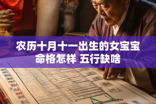 详细阅读:农历十月十一出生的女宝宝命格怎样 五行缺啥 农历十月十一出生的女宝宝命格怎样 五行缺啥