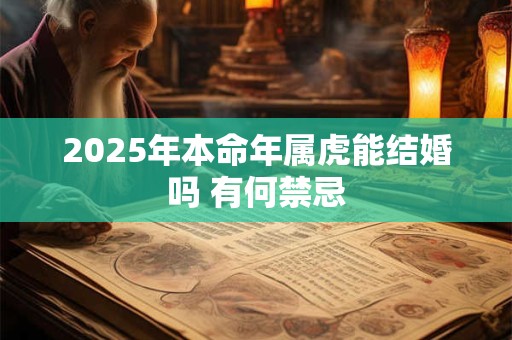 2025年本命年属虎能结婚吗 有何禁忌