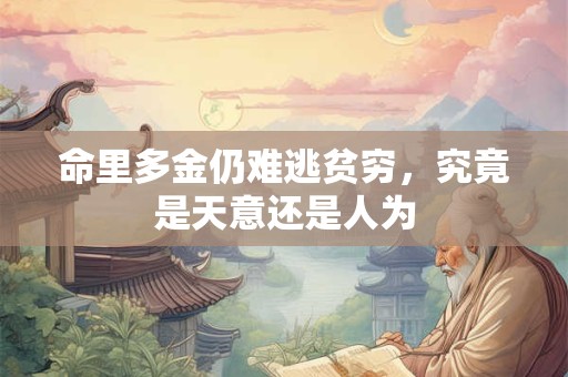 命里多金仍难逃贫穷，究竟是天意还是人为