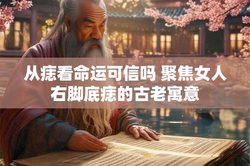 从痣看命运可信吗 聚焦女人右脚底痣的古老寓意