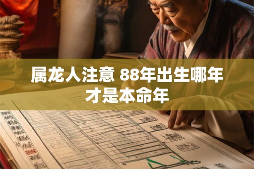 属龙人注意 88年出生哪年才是本命年
