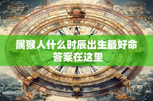 属猴人什么时辰出生最好命 答案在这里