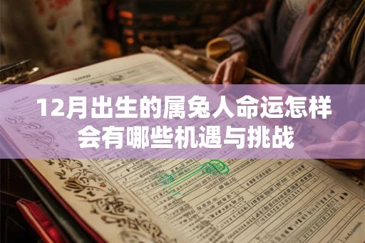 12月出生的属兔人命运怎样 会有哪些机遇与挑战